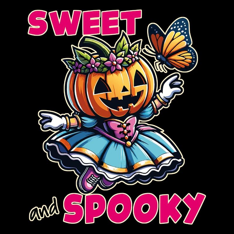 Mignonne princesse d’Halloween avec papillon