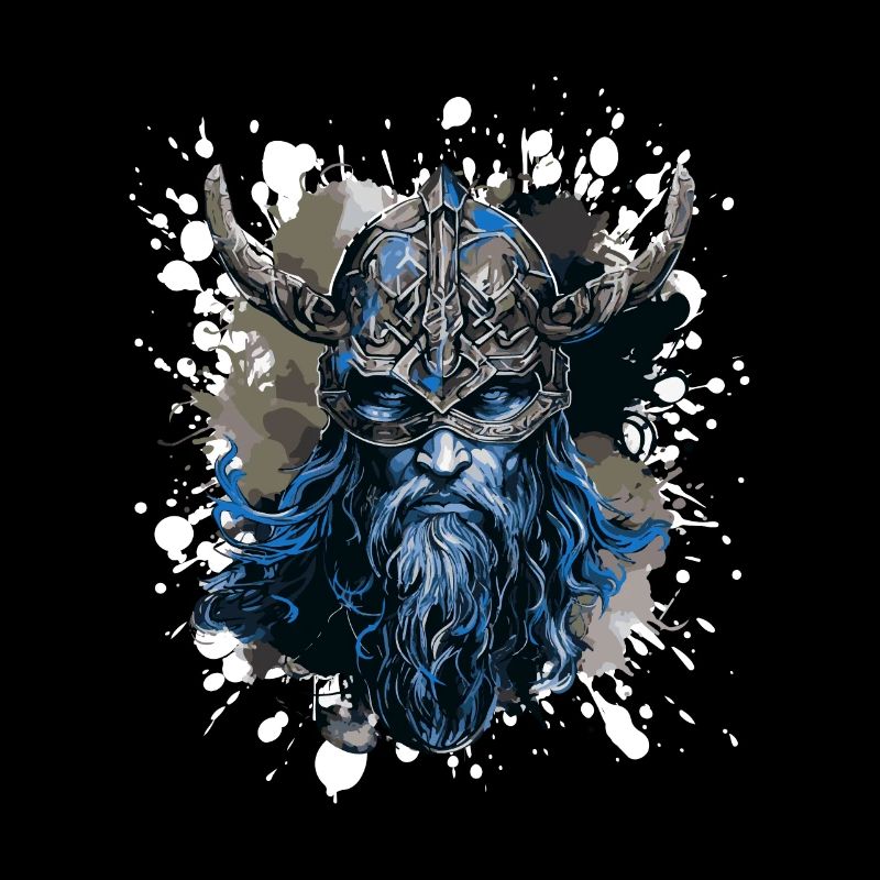 Wikinger Kopf Valhalla Krieger Bunt