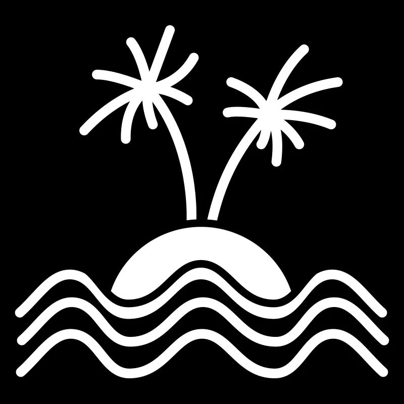 symbole de l’île de palmier