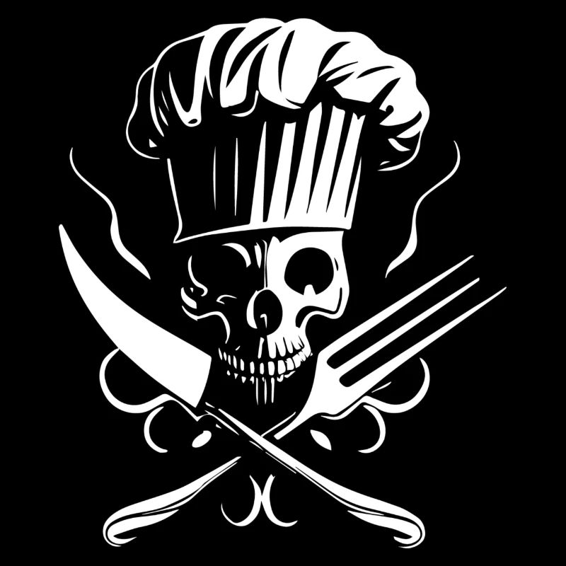 skeleton chef white