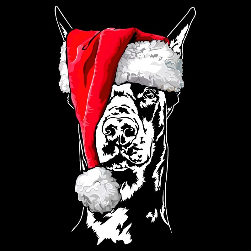 Père Noël Doberman Chiens de Noël Wilsigns
