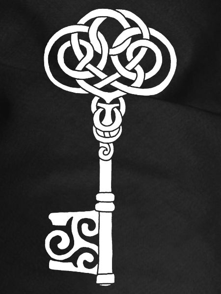 White Celtic Key