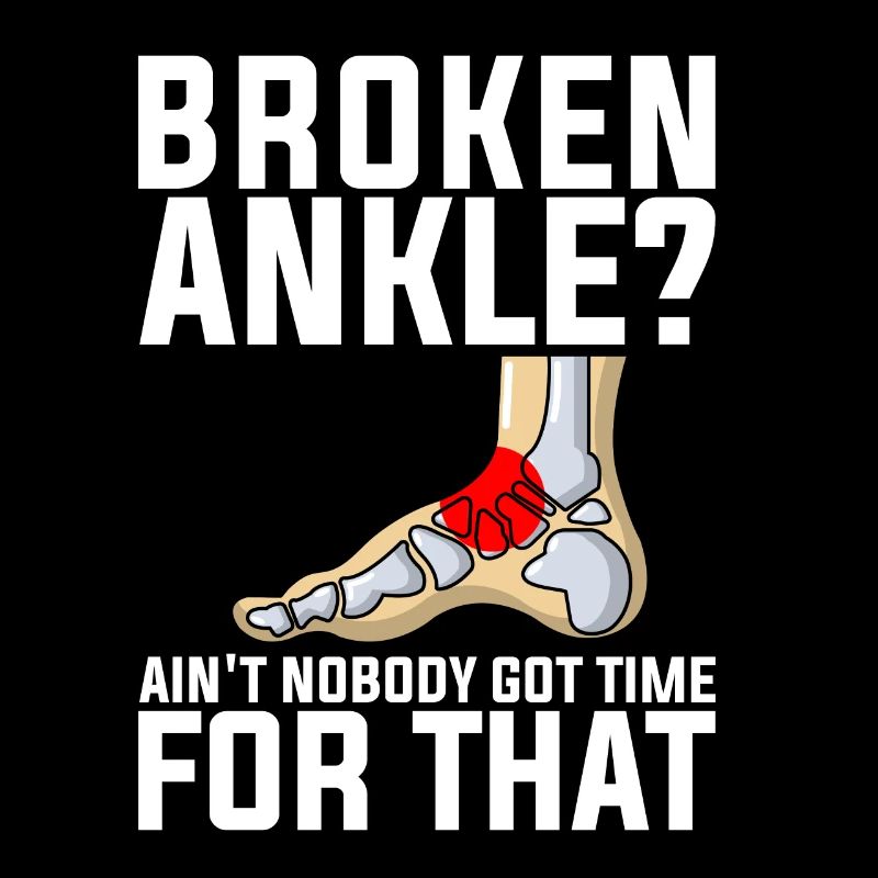 Blagues sur la jambe cassée Devis de conception: cheville cassée