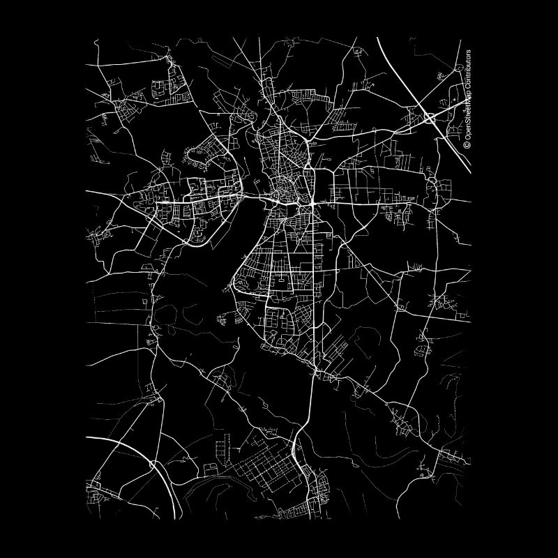Rues et plan de ville Minimal Saale
