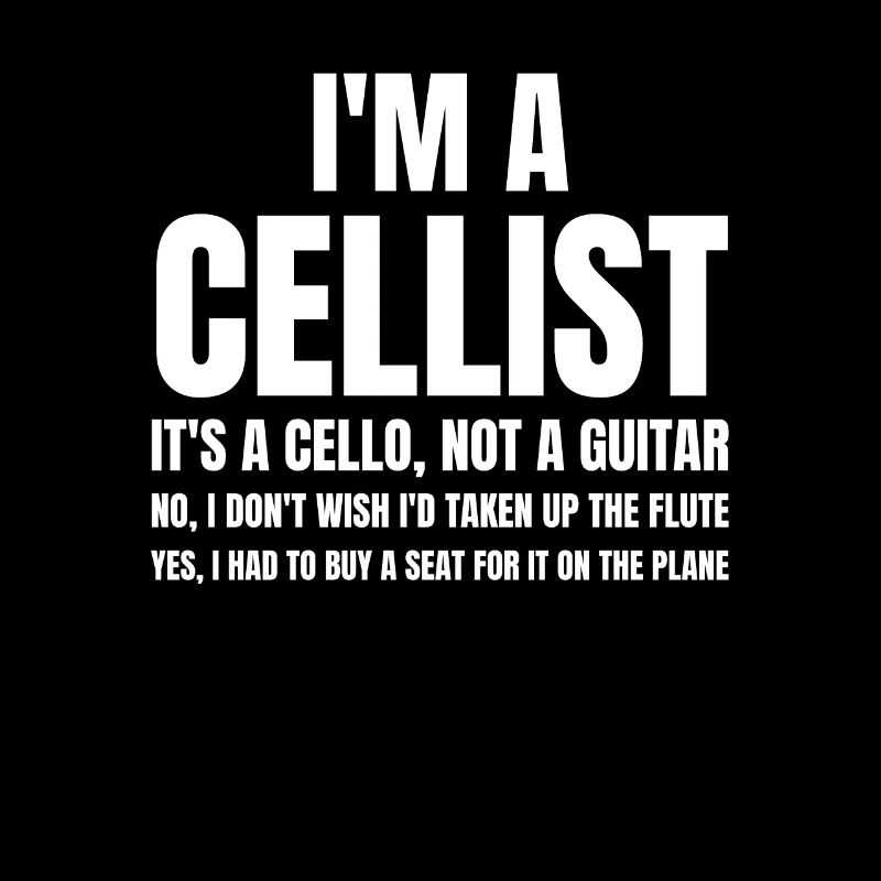 Dans un violoncelliste, c'est un violoncelle, pas une guitare