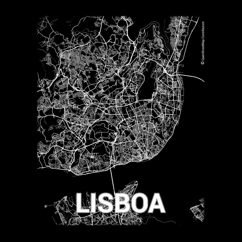 Plan de la ville de Lisbonne et rues
