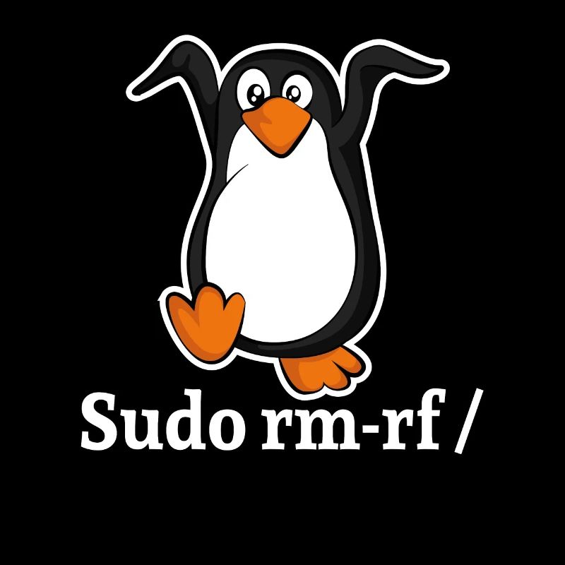 Tux Linux Pinguin Sudo Rm Rf | Computerfreak Hack