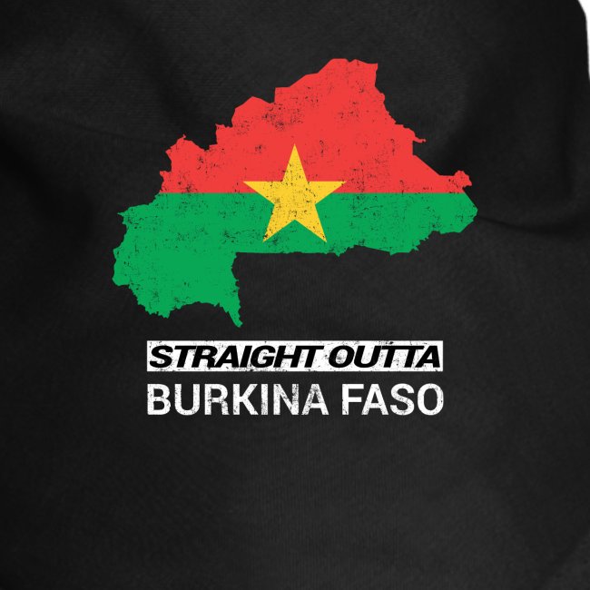 Straight Outta Burkina Faso country map & flag