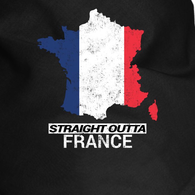 Straight Outta France country map &flag