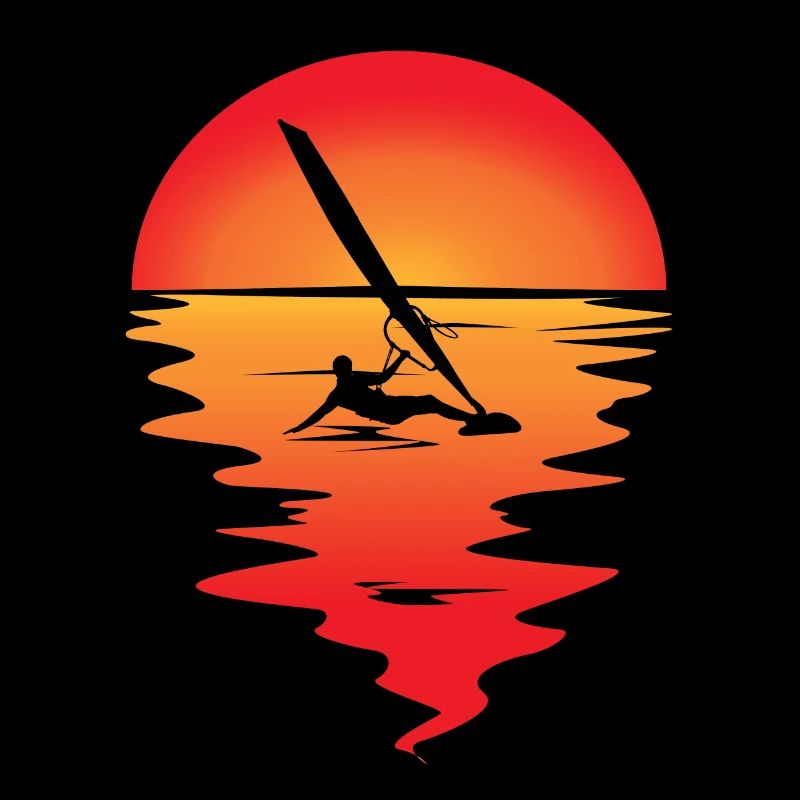 Windsurfer Sunset Windsurfing Windsurfen Geschenk