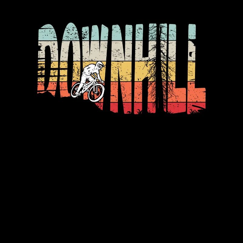 Downhill MTB Nature Mountains Retro Wave Vintage