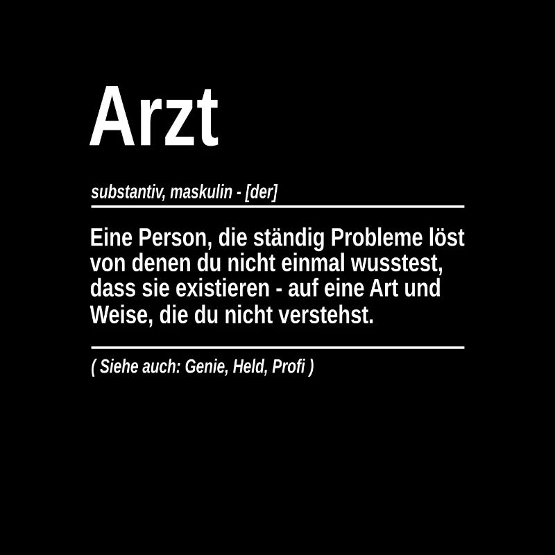 Arzt substantiv Genie, Held, Profi Bedeutung