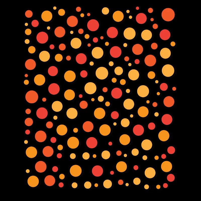 Playful Polka Dot Pattern Orange Yellow Circles