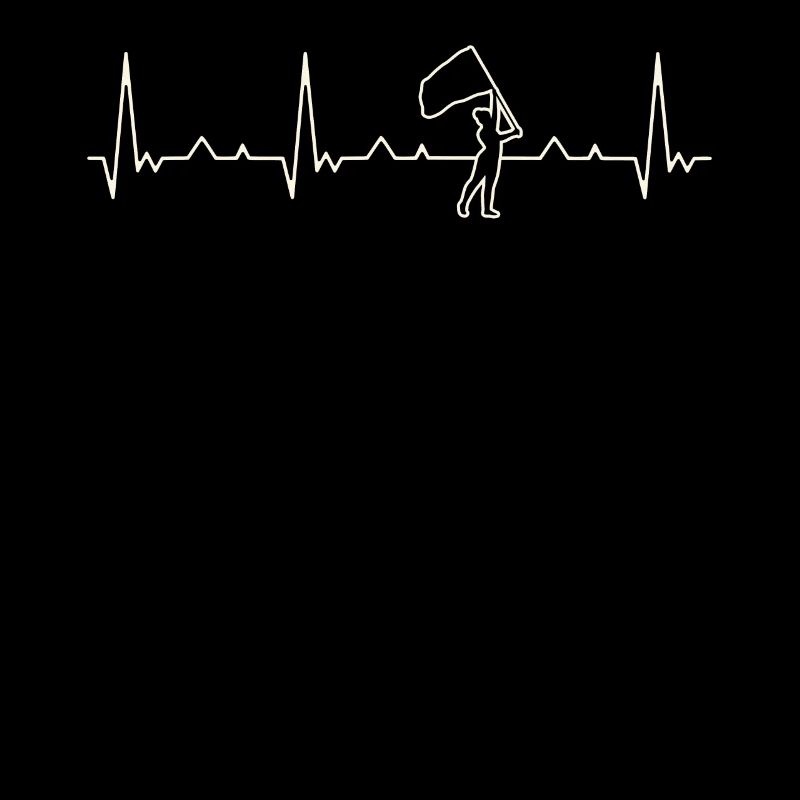 Farbwächter Flagge Mädchen. Herz. Liebe. Ekg.