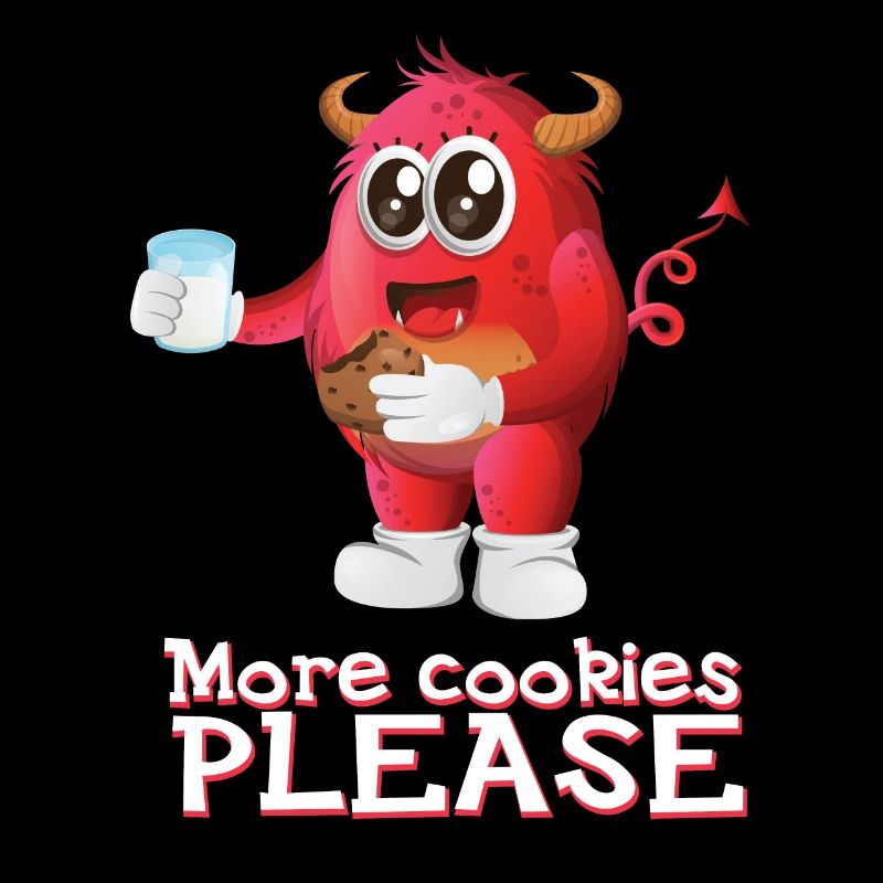 Plus de biscuits s’il vous plaît Citation de lait monstre de Noël