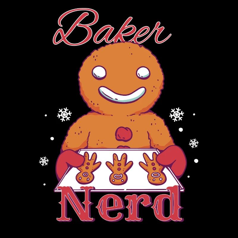 Baker Nerd Cookies Homme Flocons de neige de Noël