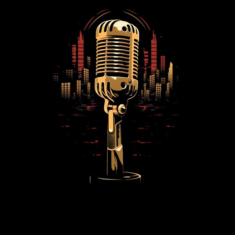 Microphone classic dans la ville