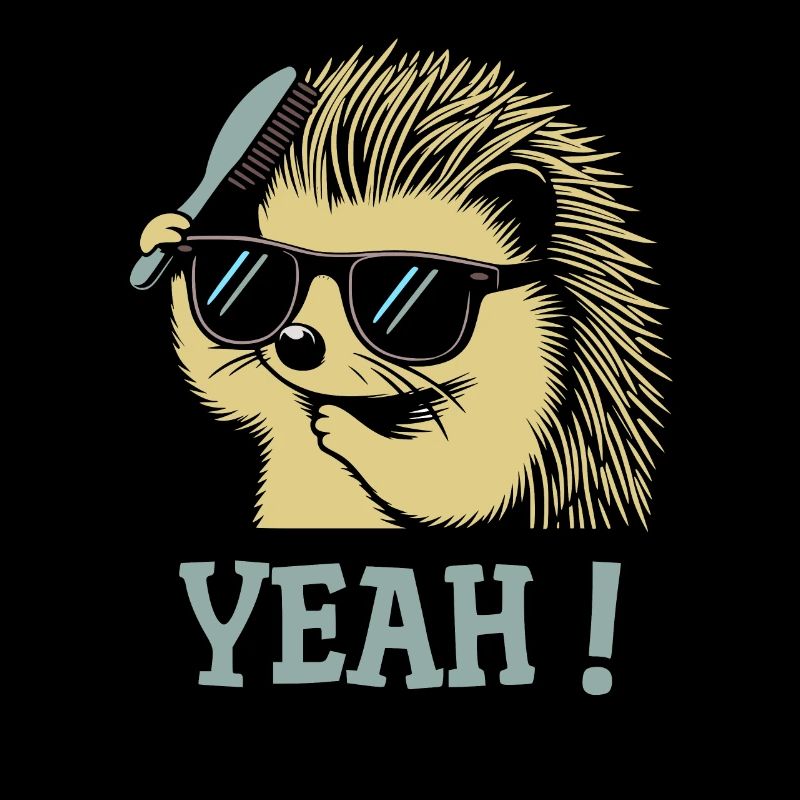 hérisson cool lunettes de soleil brosse