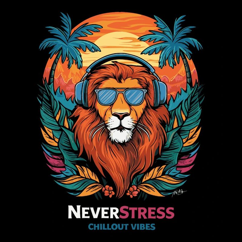 Lion Chillout Vibes Design décontracté et élégant