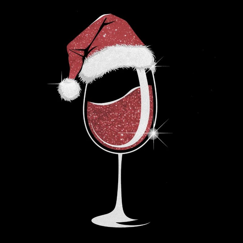 Verre à vin de Noël élégant