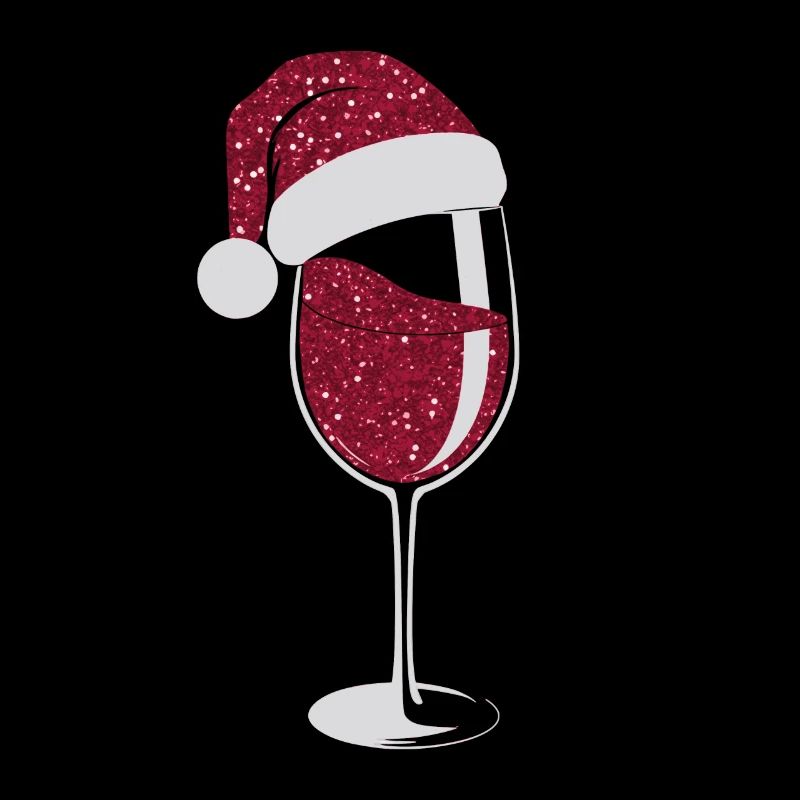 Verre à vin de Noël élégant