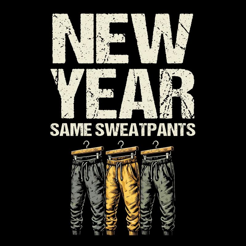 Neujahrs-Same-Jogginghose, Humor-Neujahrsstimmung