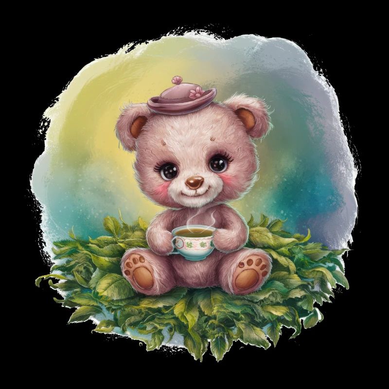 Teddy bear loves tea