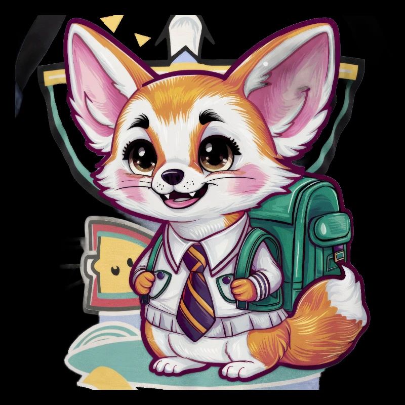Fennek Desert Fox with School Uniform
