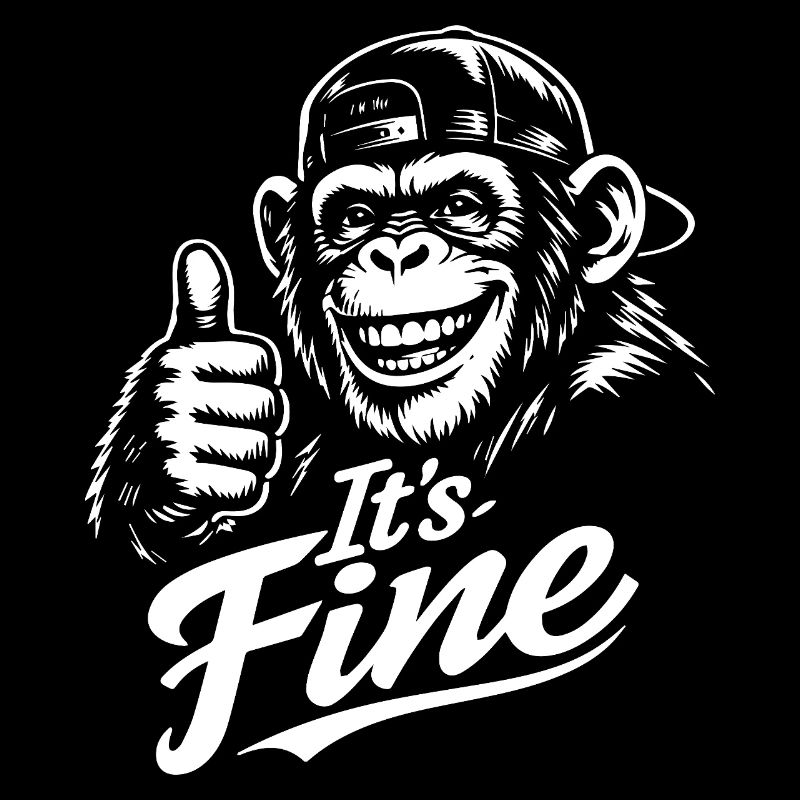 Pouce en l’air de singe heureux