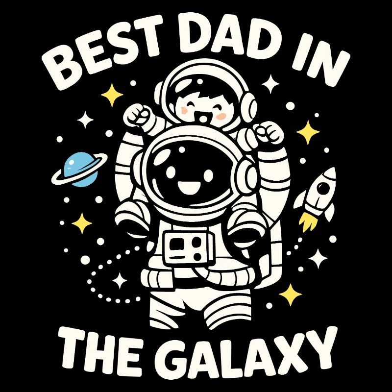 Dad Astronaut Best Dad Galaxy Kid