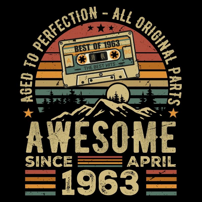 April 1963 Vintage-Geburtstags-Retro-Geschenk