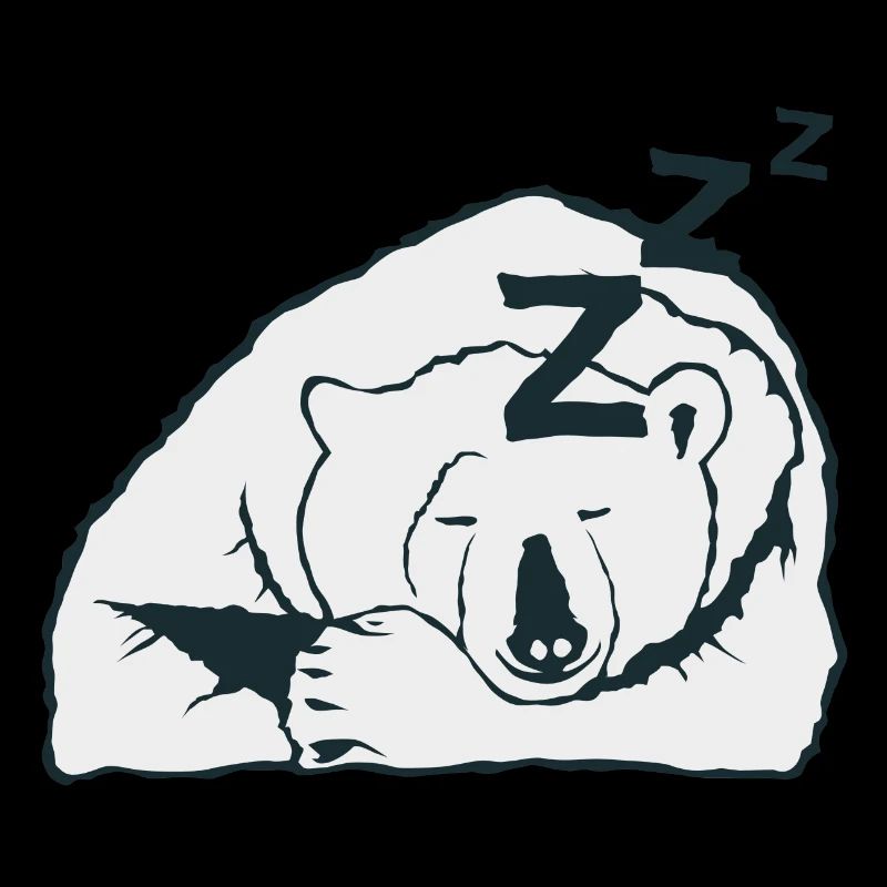 bear drawing zzz sleeps sleep hibernate 2703 o
