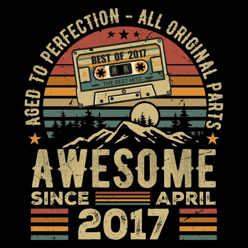 April 2017 Vintage Retro Geburtstagsgeschenk