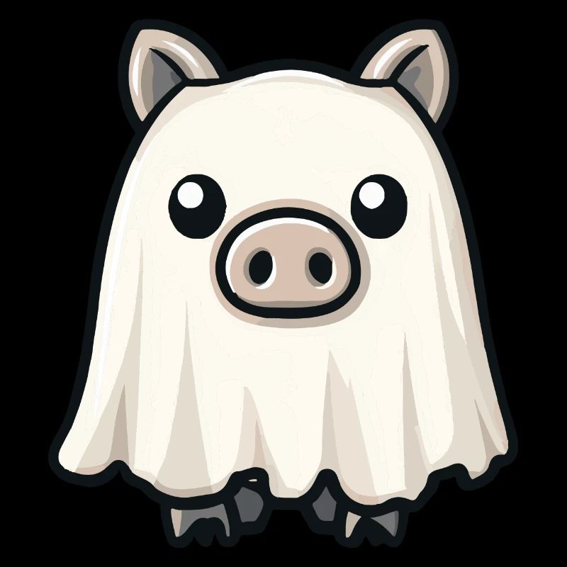 Pig HalloweenGhost Boar
