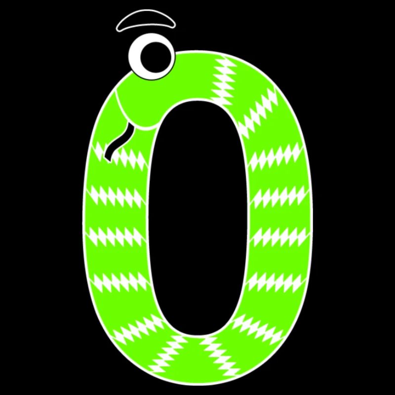 Numéro Zéro 0 Anniversaire Enfant Serpent