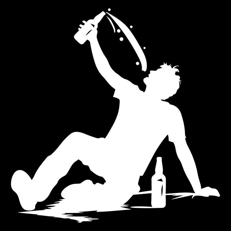 Drinking Beer Silhouette