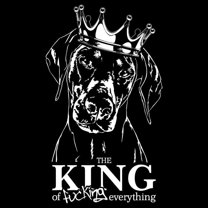 Doberman Roi de tout chien disant Wilsigns