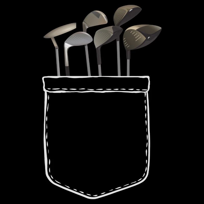 Golfschläger Golf Brusttasche Golfer Geschenkidee