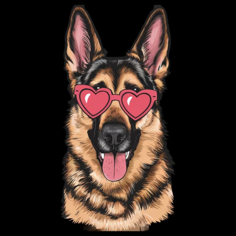 Cooler Deutscher Schäferhund mit Sonnenbrille