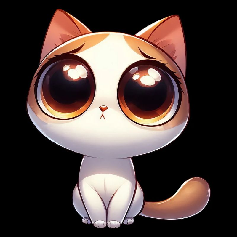 Chat timide mignon en mode mendicité