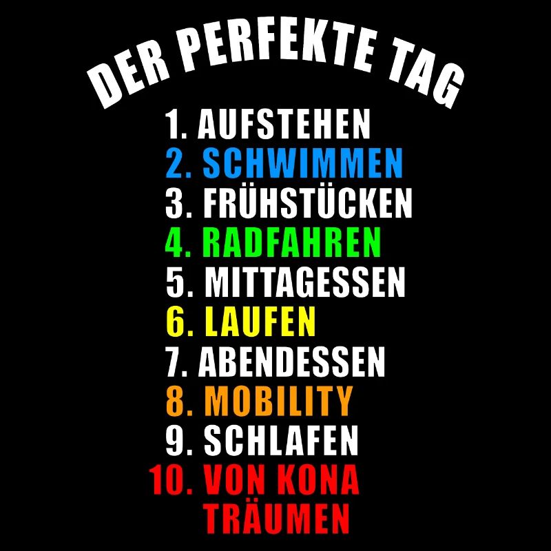 DER PERFEKTE TAG GESCHENK TRIATHLON TRIATHLET TRI