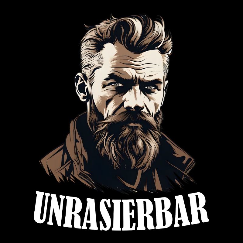 Wikinger Bartträger Lustiger Bart Spruch