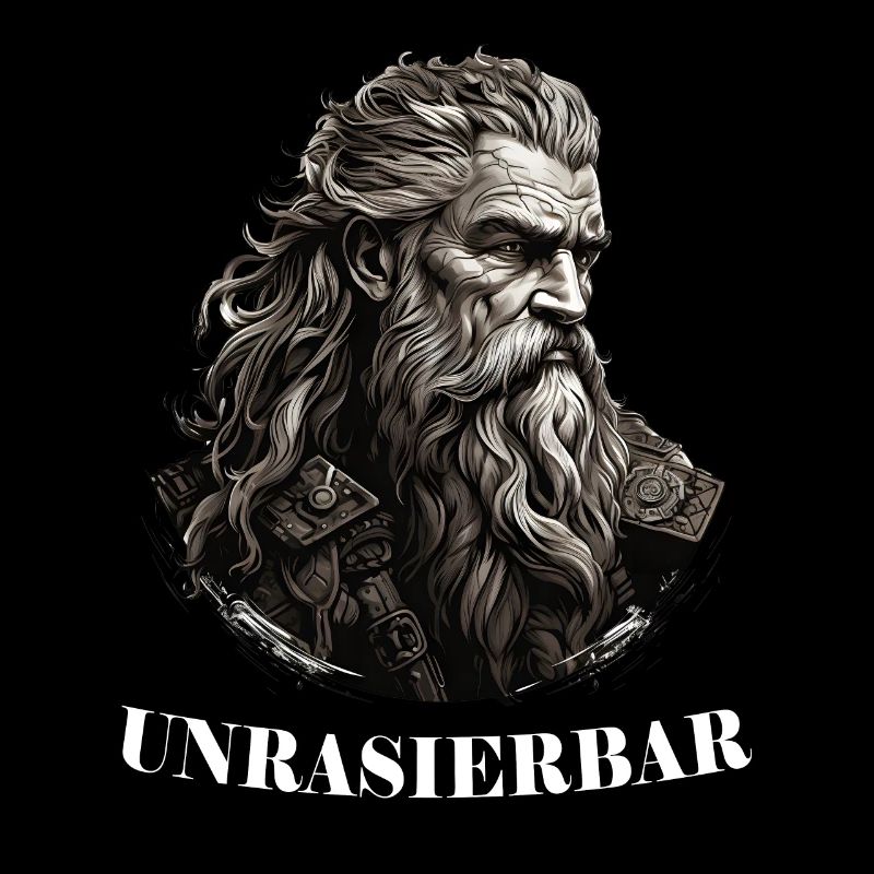 Wikinger Bartträger Lustiger Bart Spruch