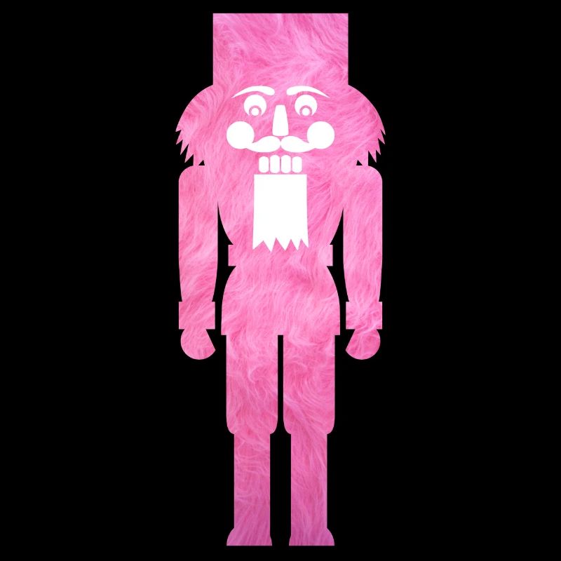 Nutcracker Plush Fluffy Christmas Pink Cool