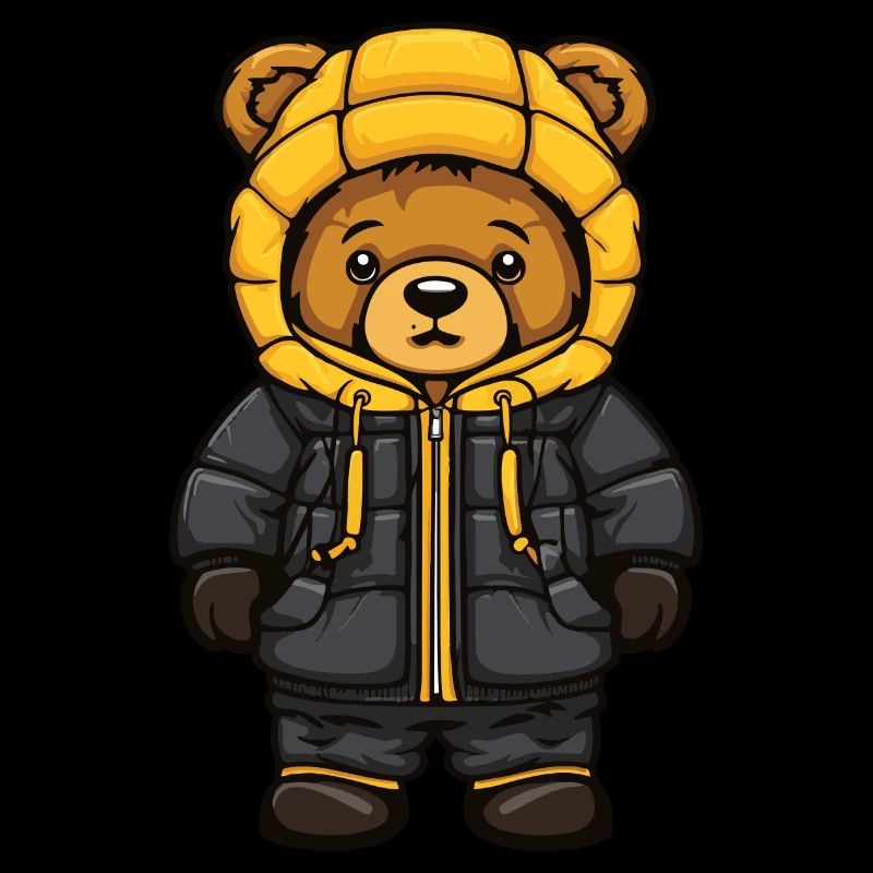 Bear Winter Comic Cute
