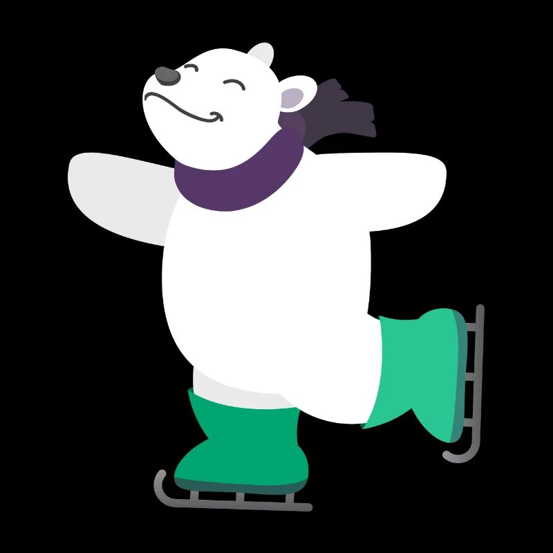 Kindermotiv Tiershirt Geschenkidee Eisbär auf Eis