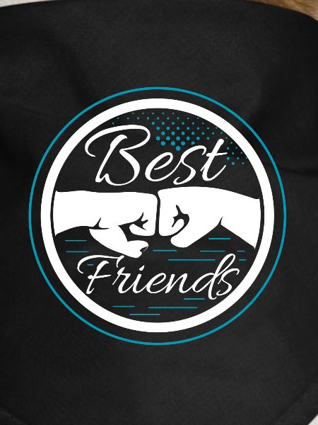 Beste Freunde Fäuste Badge