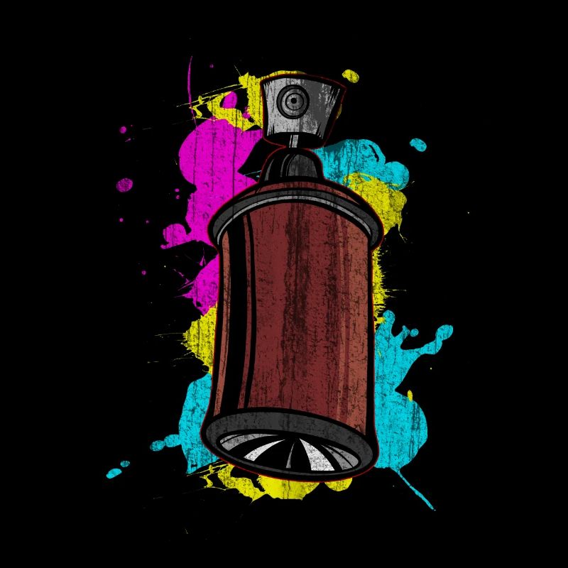 Graffiti spray can with spray paints