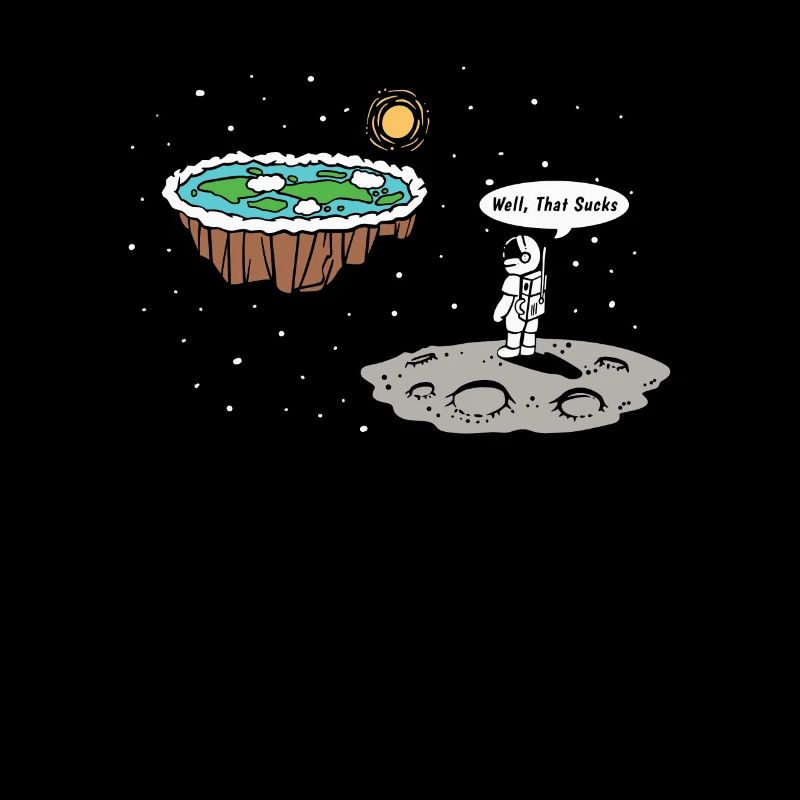 Moon landing flat earth disk