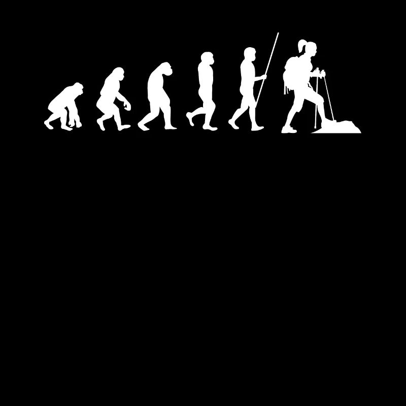 Evolution Wandern Wanderer | Trekking Berge Wander